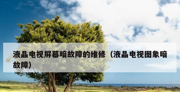 电视屏幕坏了能修吗？修复电视屏幕的可能性及注意事项